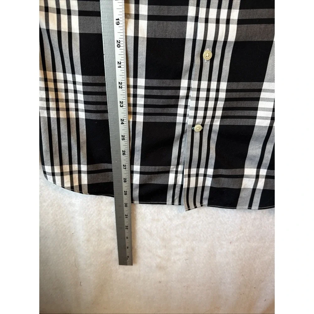 Banana‎ Republic Grant Fit Long Sleeve Plaid Button Up Shirt M Non Iron Classic